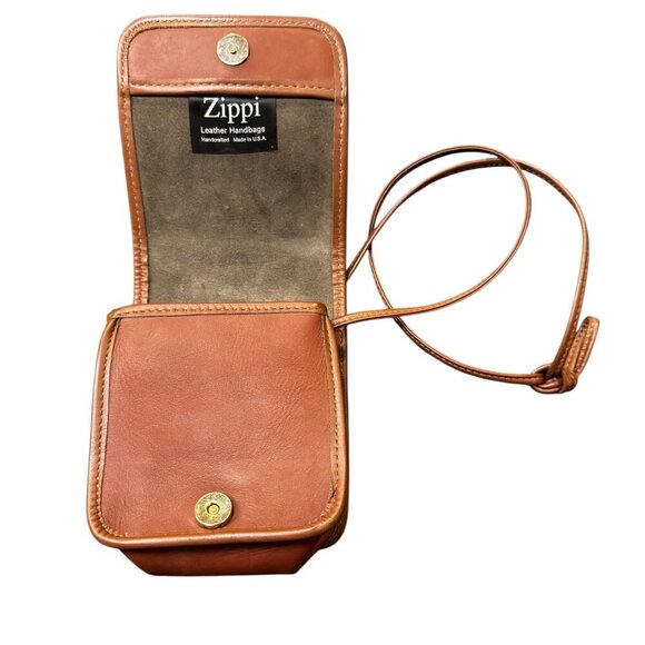 Vintage Zippi Cowhide & Leather Crossbody Bag – Made in USA - Picture 4 of 4